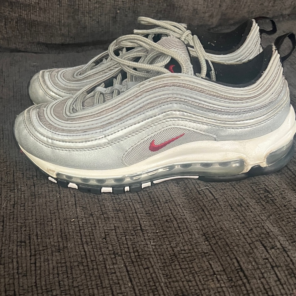 Nike Air Max 97 Metallic Silver with Red Detail